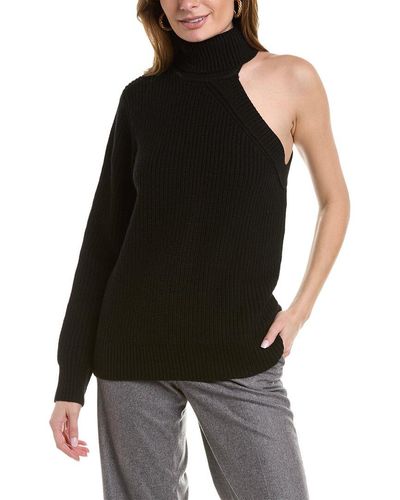 Michael Kors Collection One-shoulder Cashmere Sweater - Black