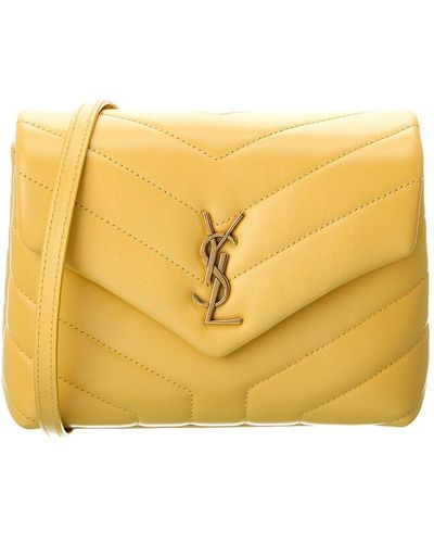 Saint Laurent Puffer Toy Bag in Quilted Lambskin - Amber - Women