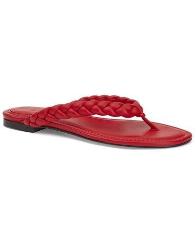 Lafayette 148 New York Stokes Leather Sandal - Red