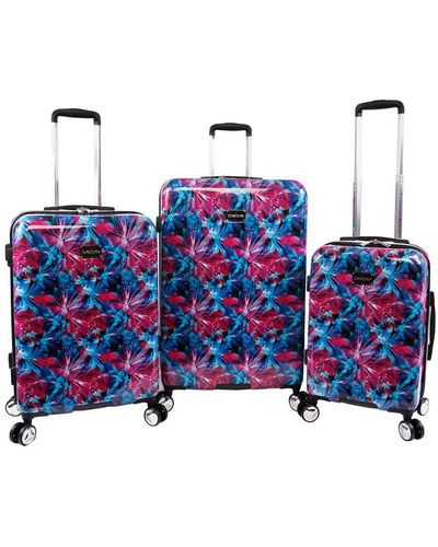 bebe 29 Large Check In Spinner Luggage Hardshell Dreamsicle Day Multicolor