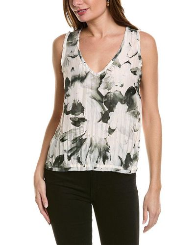 Go> By Go Silk Go> By Gosilk Crinkle Cut Silk Tank - White