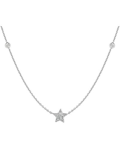 Ariana Rabbani 14k White Gold Diamond Star Necklace - Metallic