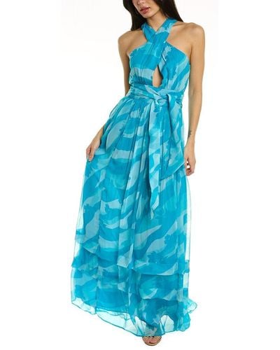 Ramy Brook Printed Zoya Maxi Dress - Blue