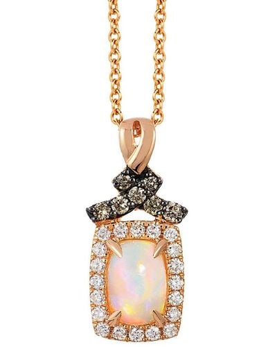 Le Vian Le Vian 14k 0.25 Ct. Tw. Diamond & Opal Necklace - White