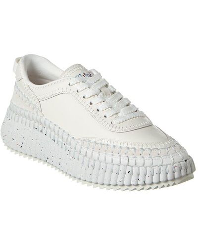 Chloé Nama Leather Sneaker - White