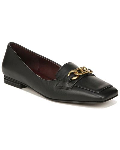Franco Sarto Tiari Faux Leather Embellished Loafers - Black