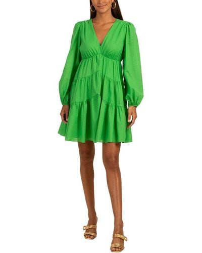 Trina Turk Regular Fit Make Merry Mini Dress - Green