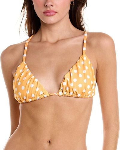 Caroline Constas Stacia Bikini Top - Yellow