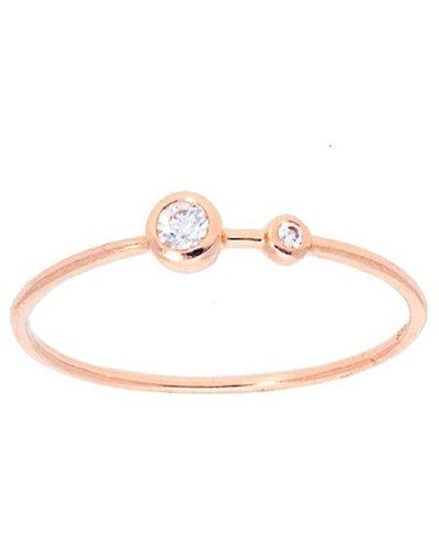 Nephora 14k Rose Gold 0.06 Ct. Tw. Diamond Ring - White