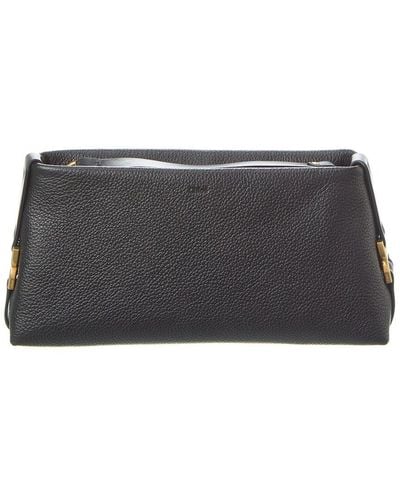 Chloé Tulip Leather Pouch - Gray