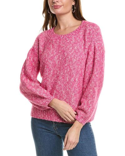 Central Park West New York Lennon Tweed Pullover - Pink