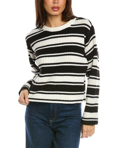 Design History Stripe Wool-blend Sweater - Black