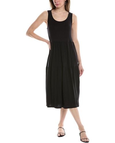 Eileen Fisher Tiered Midi Dress - Black