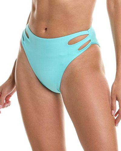 Trina Turk Monaco Cutout Hi-waist Bikini Bottom - Blue