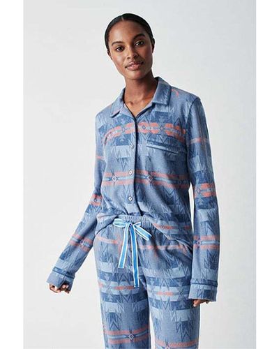 Faherty Pyjama Top - Blue