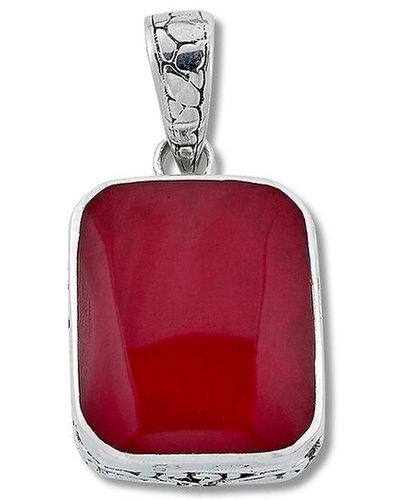 Samuel B. Silver Coral Octo Pendant - Red