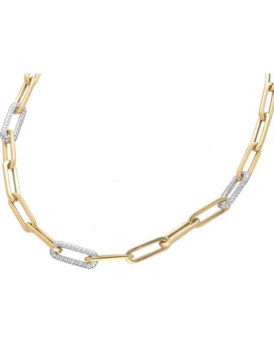 Nephora 14k 0.72 Ct. Tw. Diamond Paperclip Chain Necklace - Natural