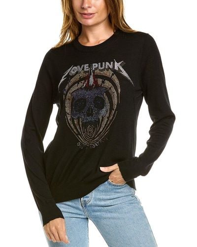 Zadig & Voltaire Miss Punk Strass Wool Sweater - Black