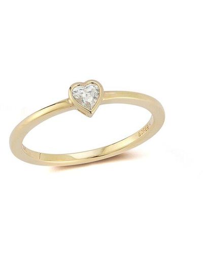 Nephora 14k 0.16 Ct. Tw. Diamond Heart Ring - White