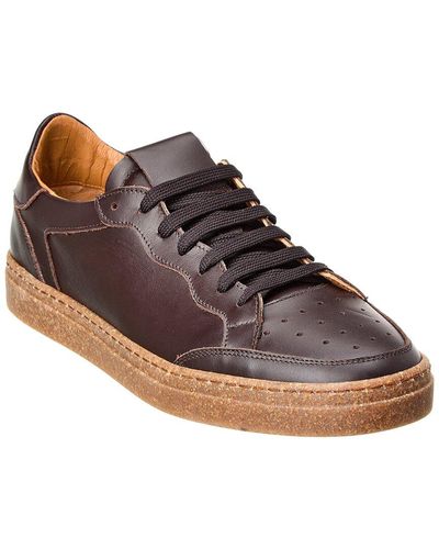 Alfonsi Milano Sport Leather Sneaker - Brown