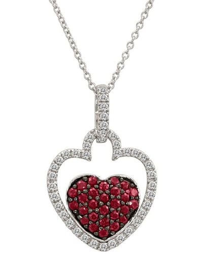Le Vian Le Vian 14k 0.75 Ct. Tw. Diamond & Rubies Necklace - Red