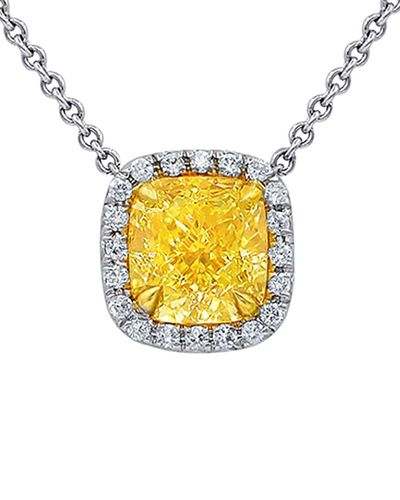 Diana M. Jewels Fine Jewellery White Gold 1.51 Ct. Tw. Diamond Necklace - Yellow