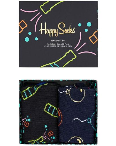 Happy Socks 2pk You Did It Socks Gift Set - Black