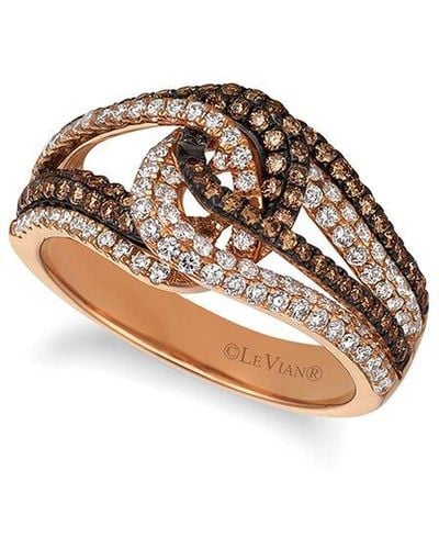 Le Vian ® Chocolate & Strawberry 14k Rose Gold 0.97 Ct. Tw. Diamond Half-eternity Ring - White