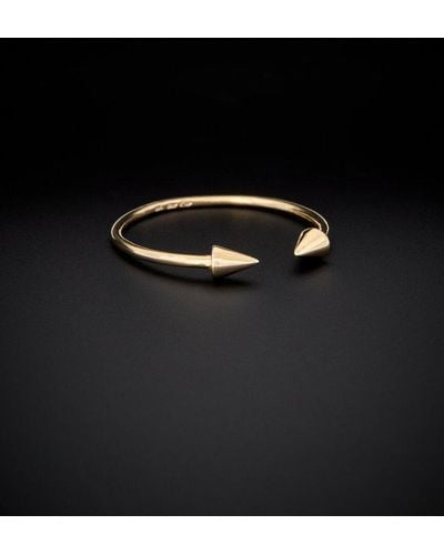 Italian Gold 14k Spike Ring - Black