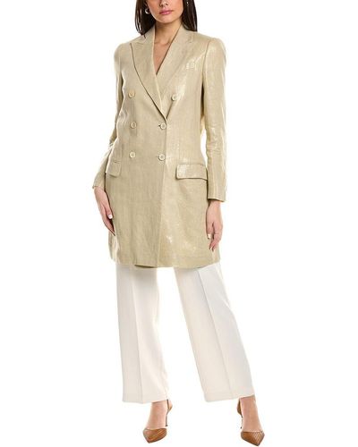 Brunello Cucinelli Double-breasted Linen Topcoat - Natural