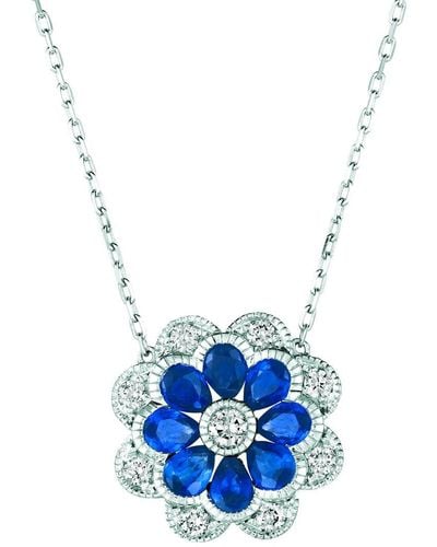 Le Vian ® 14k 1.55 Ct. Tw. Diamond & Blueberry Sapphiretm Pendant Necklace
