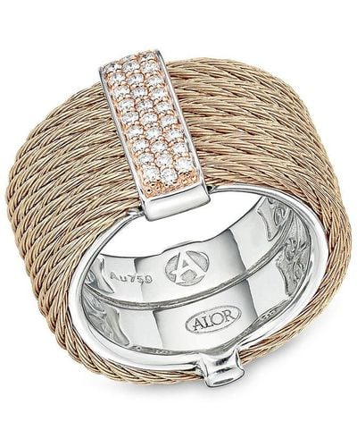Alor Classique 18k Rose Gold 0.23 Ct. Tw. Diamond Ring - White