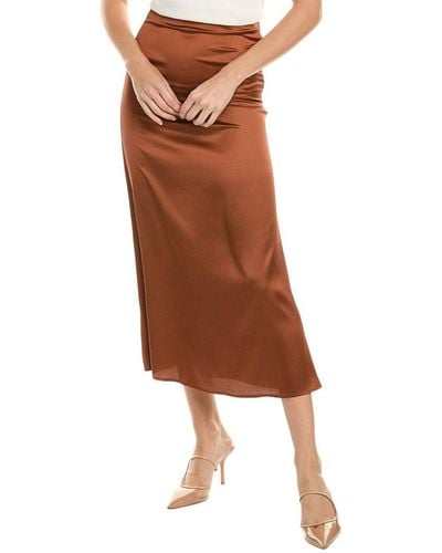 To My Lovers Midi Slip Skirt - Brown