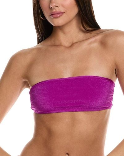 Zadig & Voltaire Crinkle Bandeau Bikini Top - Purple