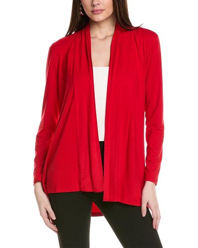 Vince Camuto Open Front Cardigan - Red