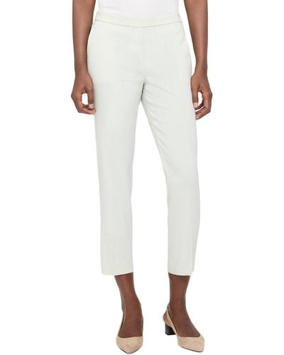 Theory Treeca Linen-blend Pull-on Pant - White