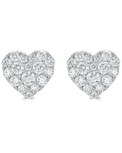 Sabrina Designs 14k 0.70 Ct. Tw. Diamond Heart Studs - White