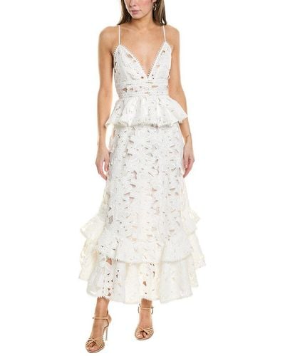 Rococo Sand Lace Maxi Dress - White