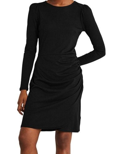 Boden Ruched Jersey Mini Dress - Black