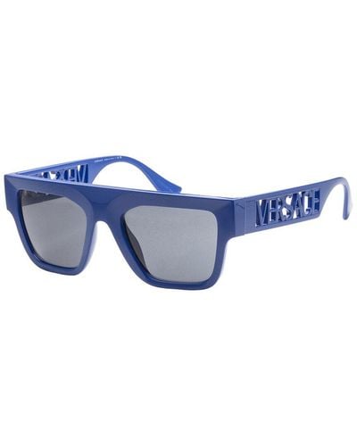 Versace Ve 4430u 529487 53mm Rectangle Sunglasses - Blue