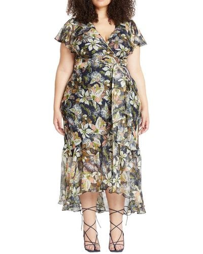 Tanya Taylor Blaire Silk & Linen-blend Midi Dress - Multicolour