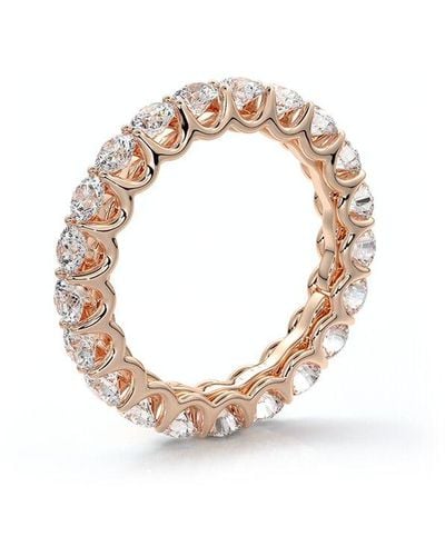 The Eternal Fit 14k Rose Gold 3.10 Ct. Tw. Diamond Eternity Ring - Metallic