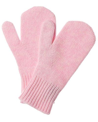 Amicale Cashmere Mittens - Pink