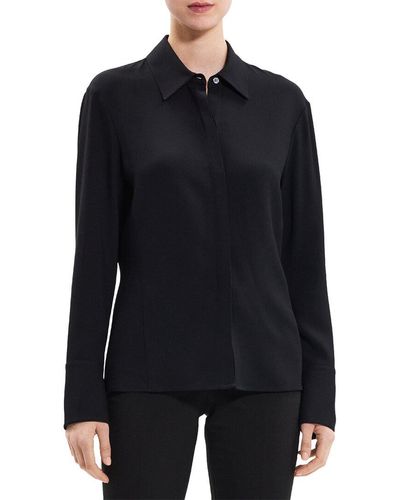 Theory Slim Blouse - Blue