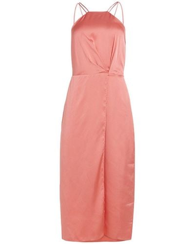 Reiss Oe Paola Strappy Halter Midi Dress - Pink