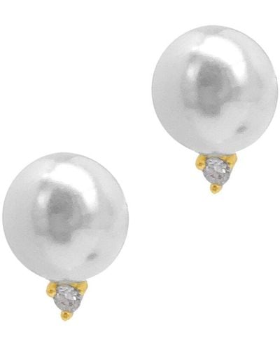 Adornia 14k Plated Earrings - White