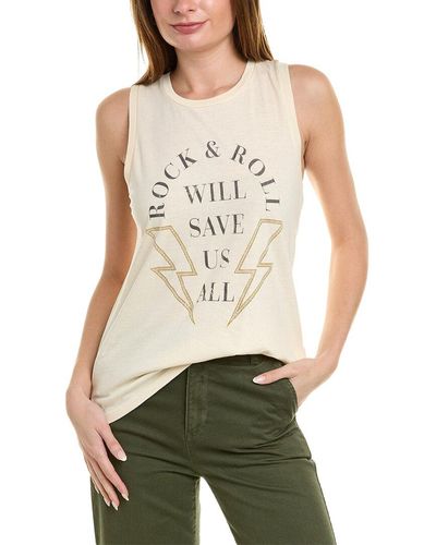 Girl Dangerous Sleeveless R&r Will Save Us All T-shirt - Natural