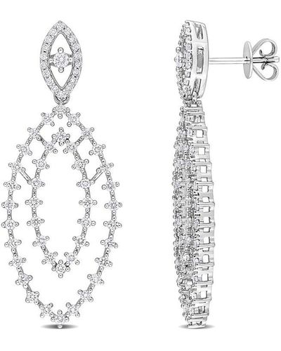 Rina Limor 14k 1.26 Ct. Tw. Diamond Drop Earrings - White