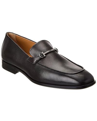 Ferragamo Men's Foster Gancini Bit Loafers