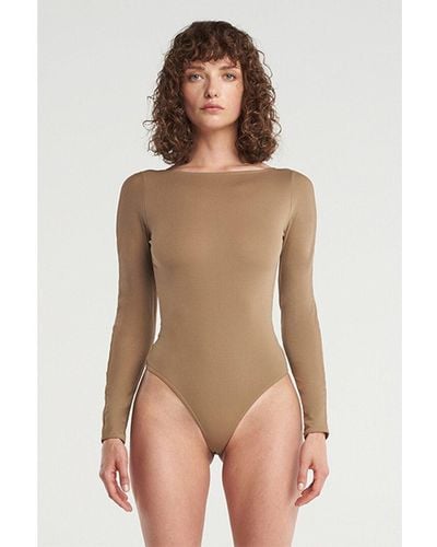 Wolford The Back Cut Out Bodysuit - Natural